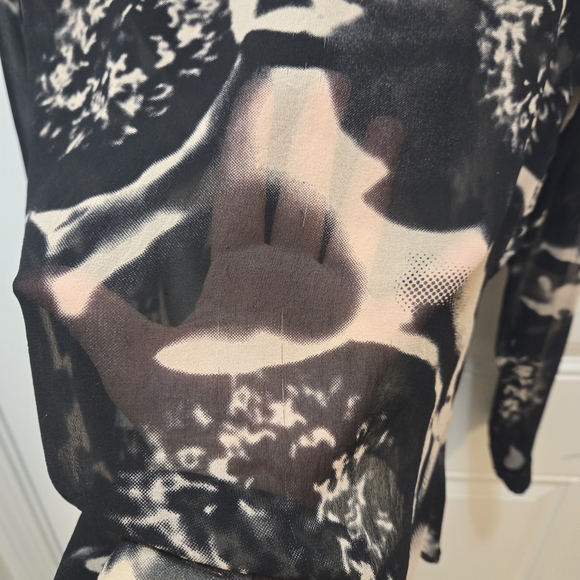 RARE Archive 2004 Karl Lagerfeld x H&M 100% SILK Blouse Sz 10 Collector's Piece - Picture 8 of 8